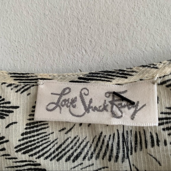 LoveShackFancy Celeste Top Moroccan Leaf Cream black ruffle sleeve - Picture 12 of 13